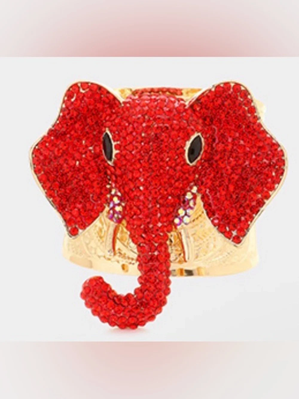 Red Elephant Crystal Bracelet